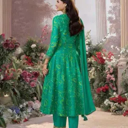 seerat Women Embroidered Flared Kurta Suit Set image 4