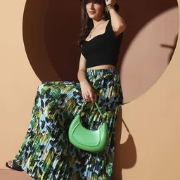 zwerlon x ag Women Printed A-Line Skirt image 4