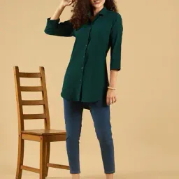 nyrika Women Regular Fit Shirt-Style Top image 4