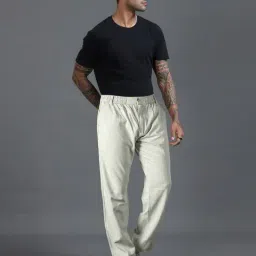 jb just black Men Relaxed Fit Flat-Front Trousers image 4