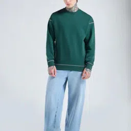 bewakoof Men Oversized Fit Round-Neck Sweatshirt image 4