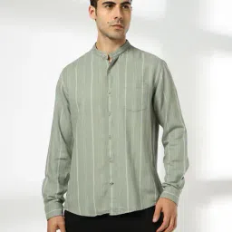 netplay Men Striped Slim Fit Shirt with Patch Pocket image 4