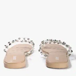 outryt by azorte Women Square-Toe Slip-On Sandals image 4