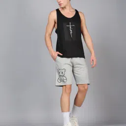 Shein Graphic Print Track Shorts With Pockets image 4