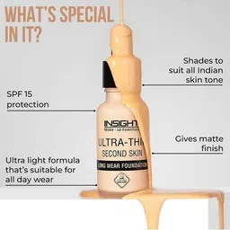 insight cosmetics Ultra-Thin Second Skin Long Wear Foundation with SPF 15 - LNP15 image 4