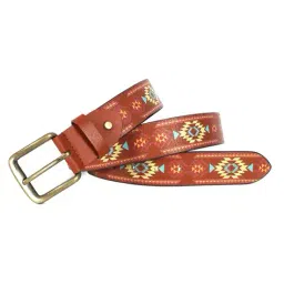 celtic Men Aztec Print Genuine Leather Belt  image 4