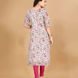 revangi Women Self-design Straight Kurti image 4