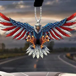 3mads Striking Eagle Design Miniature Car Interior Decoration Showpiece image 4