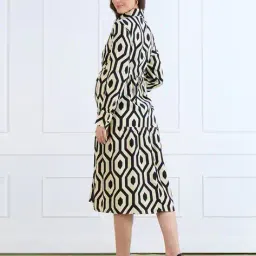 momtobe Women Geometric Print Fit & Flare Dress image 4