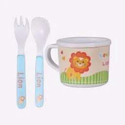 polka tots Bamboo Fibre 5-Piece Dinning Set (Lion) image 4