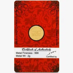 bangalore refinery 24 Kt (999) 2 GM Yellow Gold Ganesh Coin image 4