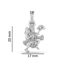 akshat sapphire Pure Silver God Hanuman Chain Pendant image 4
