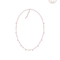 giva Sterling Silver Rose Gold-Plated Covered in Charm Necklace image 4