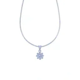 bhima jewels Women Sterling Silver Floral Pendant image 4