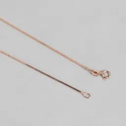 zavya Women Sterling Silver Rose Gold-Plated Serpentine Elegance Snake Chain image 4