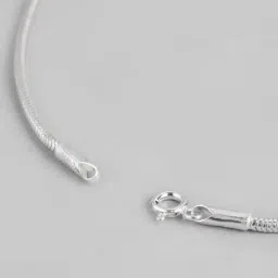 zavya Men Sterling Silver Serpentine Elegance Snake Chain image 4