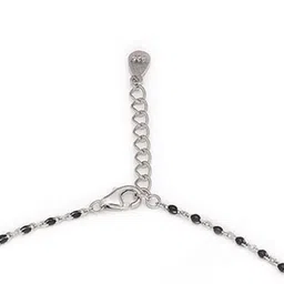 zavya Women Sterling Silver Beaded Anklet image 4