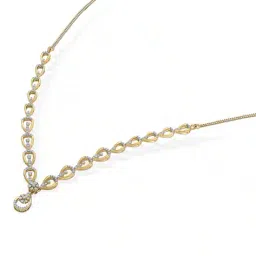 p n gadgil jewellers Women Yellow Gold & Diamond Short Necklace image 4