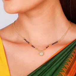 giva Golden Kivar Mangalsutra image 4