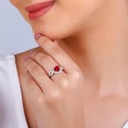 giva Women Stone-Studded Sterling Silver Ring image 4