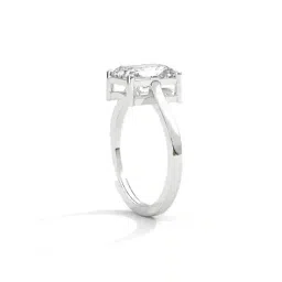 deardonaa Women Sterling Silver Emerald Diamond-Studded Ring image 4