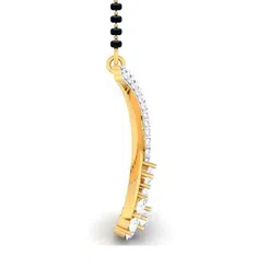 avsar Women Yellow Gold Stone-Studded Pendant image 4