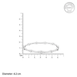 giva Women Sterling Silver Sparkle Bangle image 4