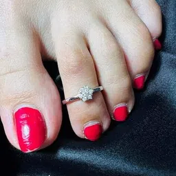 arte Women Sterling Silver Stone-Studded Toe Rings image 4