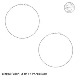 giva Girls Sterling Silver Beaded Anklets image 4