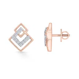 p n gadgil jewellers 14k Yellow Gold Stone-Studded Earrings image 4