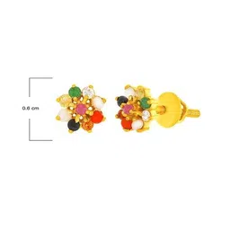 WHP JEWELLERS Golden Allure Yellow Gold Earrings for Women 22KT image 4