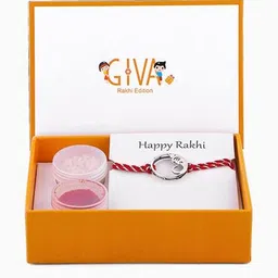 giva Men Sterling Silver Lord Ganesha Halo Rakhi image 4