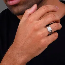 giva Men Sterling Silver Band Ring image 4