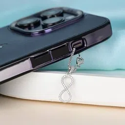 touch925 Women Sterling Silver Rose Gold-Plated Sparkle Infinity Charm image 4