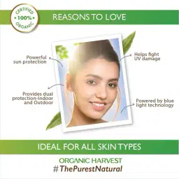 organic harvest Sunscreen For All Skin with SPF 60 -100 gm image 4