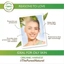 organic harvest Sunscreen For Oily Skin with SPF 30- 100 gm image 4