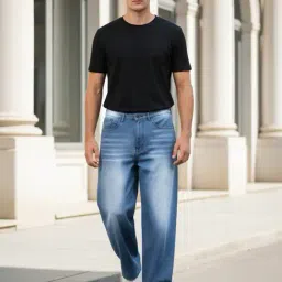 Shein Full Length Fly With Button Closure Mid Wash Jeans image 4