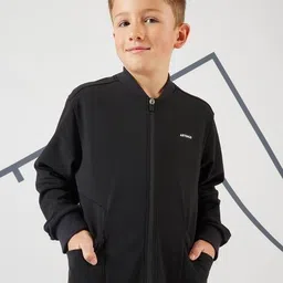 decathlon ARTENGO - Boys Stand Collar Solid Sports Sporty Jacket image 4