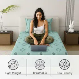 mafatlal 200 TC Printed Bedsheet with Pillow Cover image 4