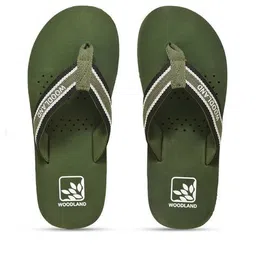 woodland Men Thong-Strap Flip-Flops with Logo Print Footbed image 4