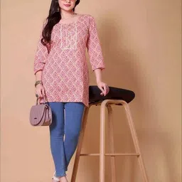 nyrika Women Floral Print A-Line Kurta image 4