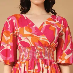 krunal raiyani Women Floral Print Anarkali Kurta image 4