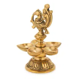 fabindia Brass Mehnoor Antiqued Oil Lamp  image 4