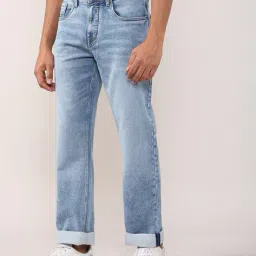 lee cooper Men Heavily Washed Slim Straight Fit Jeans image 4