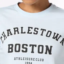 dnmx Women Typographic Print Regular Fit Round-Neck T-Shirt image 4