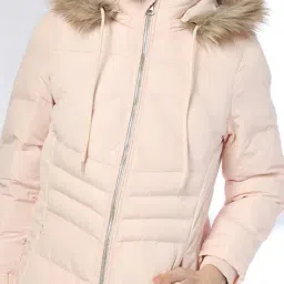 dnmx Women Regular Fit Zip-Front Hooded Puffer Jacket image 4