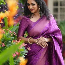 nyrika Women Banarasi Silk Traditional Saree image 4