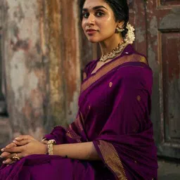 juhi collection Women Saree with Contrast Zari Border image 4