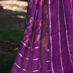 ri-wah Women Traditional Saree with Unstitched Blouse Piece            image 4