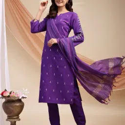 aradhna Women Embroidered Straight Kurta Pants Set with Dupatta image 4